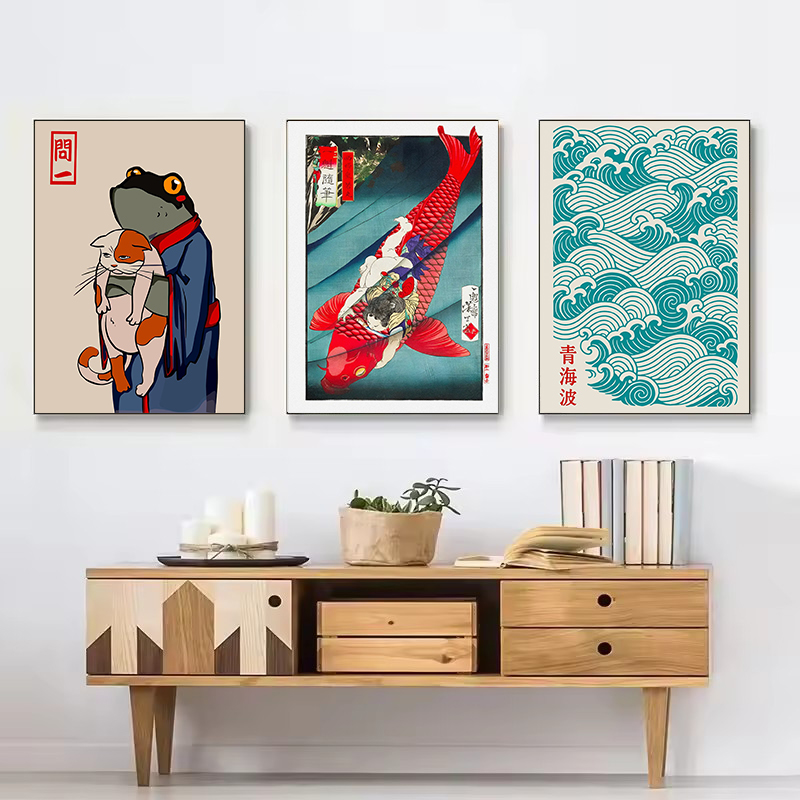 Poster su Tela con Gatto Nero, - Japanese Lifestyle Culture recensione e prezzo